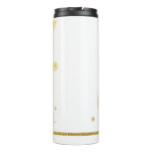 エレガント金ゴールドグリッターモノグラム名 タンブラー (裏面)