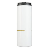 エレガント金ゴールドグリッターモノグラム名 タンブラー (裏面)