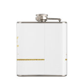 エレガント金ゴールドグリッターモノグラム名 フラスク (裏面)