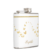 エレガント金ゴールドグリッターモノグラム名 フラスク (右)