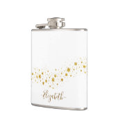 エレガント金ゴールドグリッターモノグラム名 フラスク (左)
