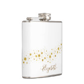 エレガント金ゴールドグリッターモノグラム名 フラスク (右)