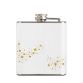 エレガント金ゴールドグリッターモノグラム名 フラスク (裏面)