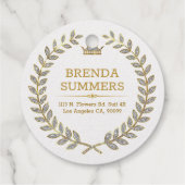 エレガント金ゴールドグリッターリース フェイバータグ (裏面)