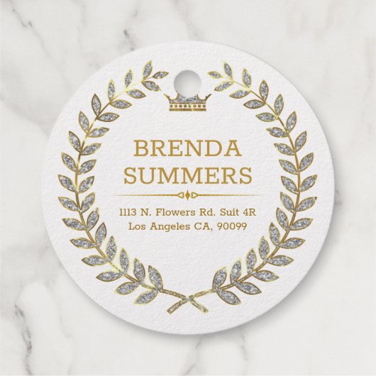 エレガント金ゴールドグリッターリース フェイバータグ (裏面)