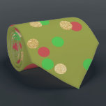 エレガント金ゴールドグリッターレッドグリーンクリスマス紙吹雪 ネクタイ<br><div class="desc">スタイリッシュデザインはフェイク金ゴールドグリッター、赤と緑のクリスマスパターンを特徴とする。</div>