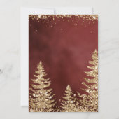 エレガント金ゴールドグリッターレッド企業のクリスマスパーティー 招待状 (裏面)