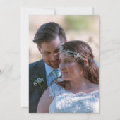 エレガント金ゴールドグリッター写真結婚のブルゴーニュ サンキューカード (裏面)