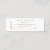 エレガント金ゴールドグリッター卒業名カード コーリングカード (裏面)