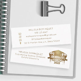 エレガント金ゴールドグリッター卒業名カード コーリングカード