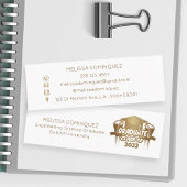 エレガント金ゴールドグリッター卒業名カード コーリングカード