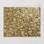 エレガント金ゴールドグリッター印刷結婚の チラシ (裏面)