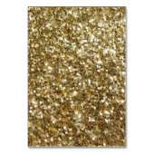 エレガント金ゴールドグリッター印刷結婚の テーブルナンバー (裏面)