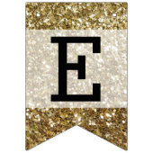 エレガント金ゴールドグリッター印刷結婚の バンティングフラッグ (第3の旗)