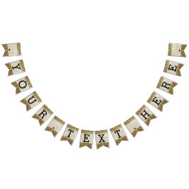 エレガント金ゴールドグリッター印刷結婚の バンティングフラッグ