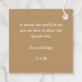 エレガント金ゴールドグリッター名Sweet sixteen感謝してい フェイバータグ (裏面)