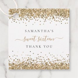 エレガント金ゴールドグリッター名Sweet sixteen感謝してい フェイバータグ
