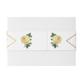 エレガント金ゴールドグリッター幾何黄色フローラ結婚 招待状ベリーバンド (裏面例)