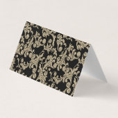 エレガント金ゴールドグリッター旋回サンキューカード 名刺 (裏面)