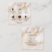 エレガント金ゴールドグリッター気にキャンドル スクエア名刺 (正面/裏面)