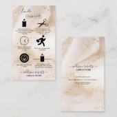 エレガント金ゴールドグリッター気にキャンドル 名刺 (正面/裏面)