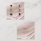 エレガント金ゴールドグリッター気にスクエアビジネス スクエア名刺 (正面/裏面)