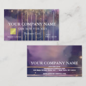 エレガント金ゴールドグリッター滴下クレジットカード 名刺 (正面/裏面)