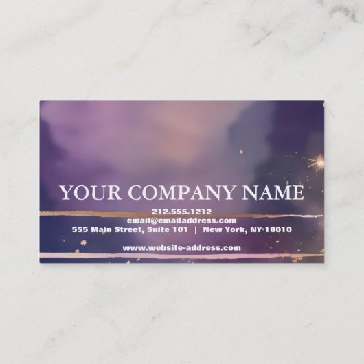 エレガント金ゴールドグリッター滴下クレジットカード 名刺 (裏面)