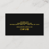 エレガント金ゴールドグリッター滴下美容師美しい 名刺 (裏面)