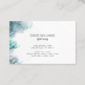 エレガント金ゴールドグリッター素子を有するアルコールインク 名刺 (裏面)