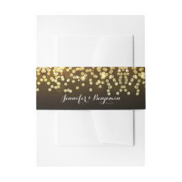 エレガント金ゴールドグリッター結婚ズ 招待状ベリーバンド