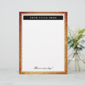 エレガント金ゴールドグリッター縁どプリント紙 (スタンド正面)