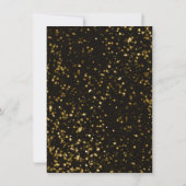 エレガント金ゴールドグリッター誕生日 招待状 (裏面)