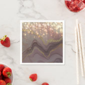 エレガント金ゴールドグリッター スタンダードカクテルナプキン (インサイチュ)