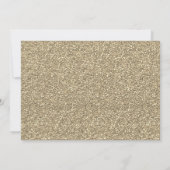 エレガント金ゴールドグリッター、フレー結婚ム 招待状 (裏面)