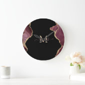 エレガント金ゴールドグリッター ラージ壁時計 (ホーム)