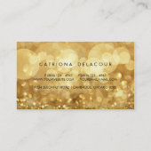 エレガント金ゴールドグリッター《写真》ぼけ味名刺 名刺 (裏面)