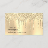 エレガント金ゴールドグリッター 名刺 (裏面)