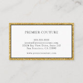 エレガント金ゴールドグリッター 名刺 (裏面)