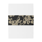 エレガント金ゴールドグリッター 招待状ベリーバンド (裏面例)