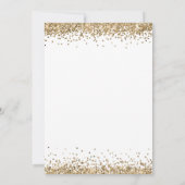 エレガント金ゴールドグリッターBal DまたはDebutanesパーティー 招待状 (裏面)