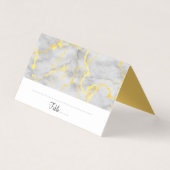 エレガント金ゴールドグレイ大理石テーブル座席表 (正面)