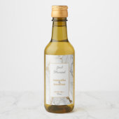 エレガント金ゴールドグレイ大理石 ワインラベル (正面)