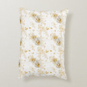 エレガント金ゴールドグレーフローラ アクセントクッション (裏面(縦))