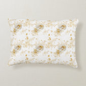 エレガント金ゴールドグレーフローラ アクセントクッション (裏面)