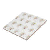 エレガント金ゴールドグレーフローラ タイル (側面)