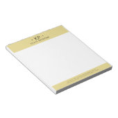 エレガント金ゴールドグレーミニマルタイポグラフィ ノートパッド (アングル)