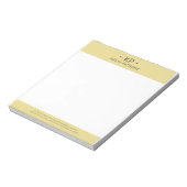 エレガント金ゴールドグレーミニマルタイポグラフィ ノートパッド (回転)