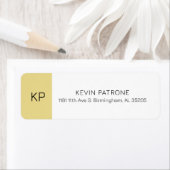 エレガント金ゴールドグレーミニマルタイポグラフィ ラベル (インサイチュ)