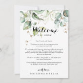 エレガント金ゴールドグ結婚リーウェルカムレター (正面)